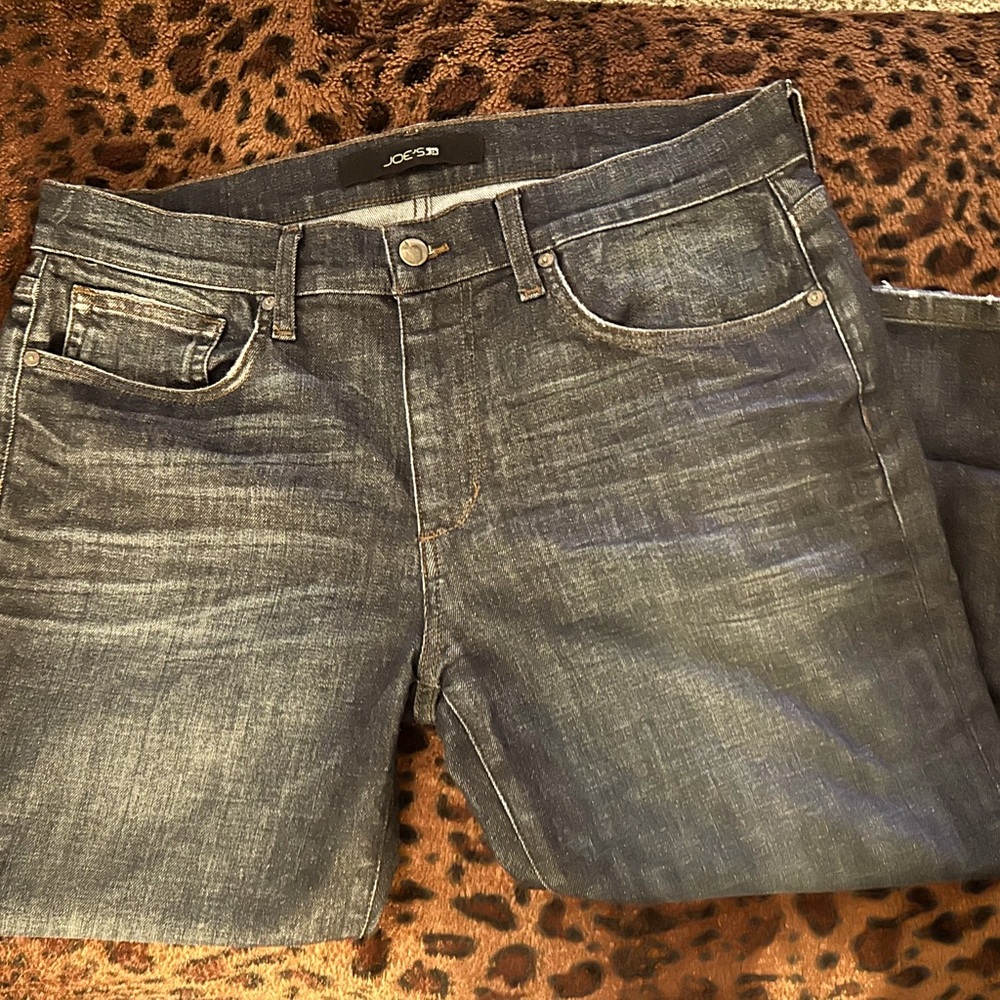 Joe's Jeans Men's Sz 34 The Classic Straight Dark Wash Stretch Denim Blue Jeans